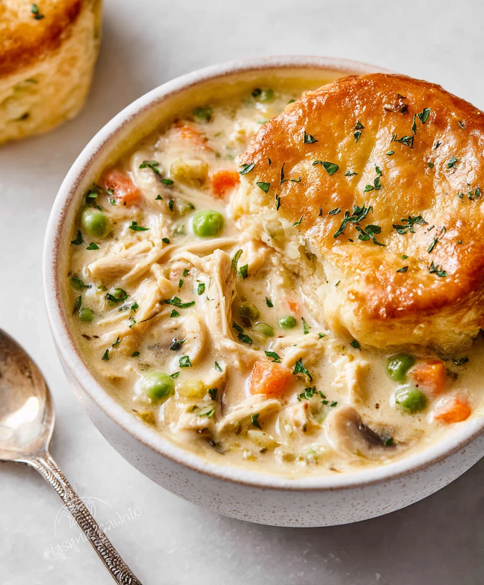 Creamy Chicken Pot Pie Soup - Easy Comfort Food