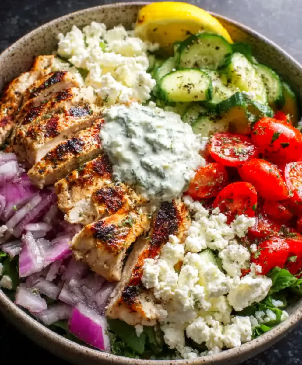Easy Greek Chicken Bowls- Flavorful & Fresh Meal