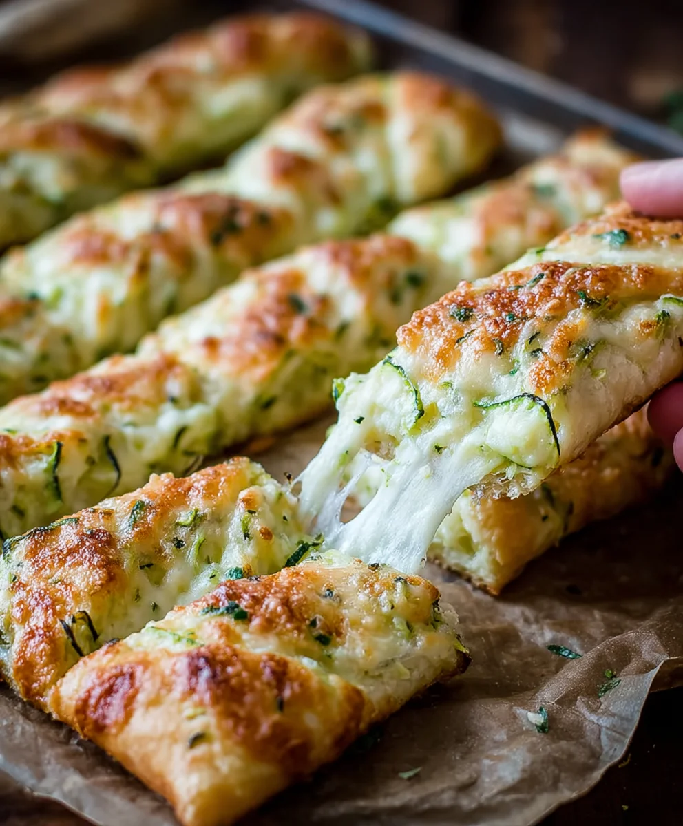 Cheesy Zucchini Breadsticks- Easy & Delicious Recipe