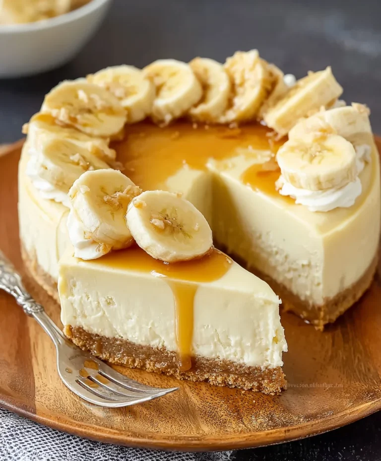 Creamy Banana Cheesecake Recipe-Decadent Dessert