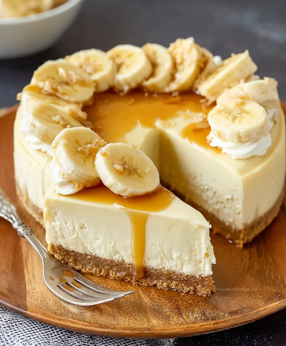 Creamy Banana Cheesecake Recipe-Decadent Dessert