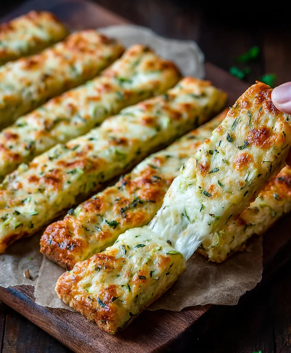 Cheesy Zucchini Breadsticks- Easy & Delicious Recipe