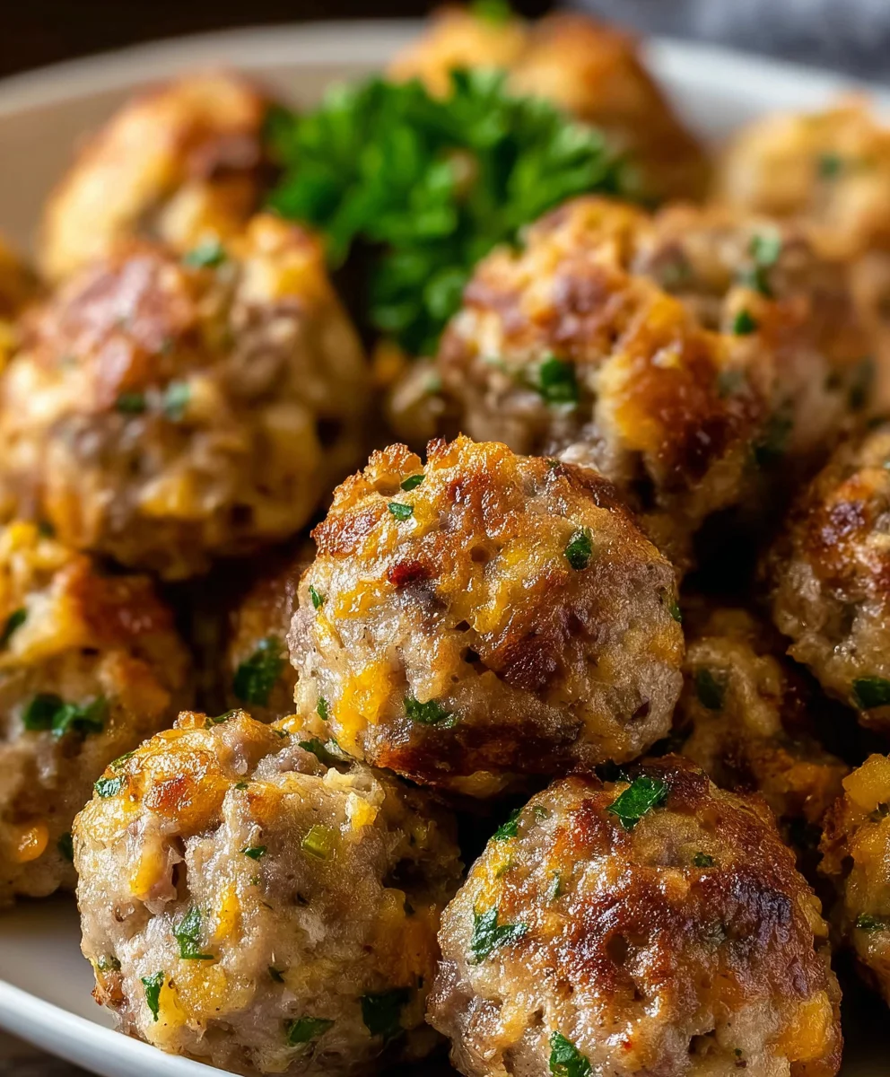 Savory Beef Sausage Stuffing Balls- Easy Appetizer