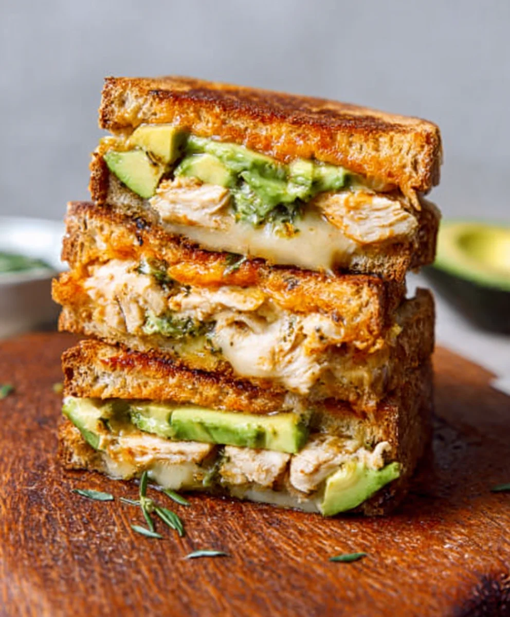 Easy Chicken Avocado Melt Sandwich Recipe