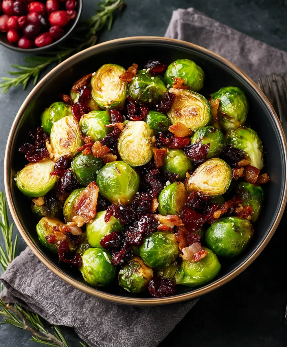 Cranberry Brussels Sprouts - Delicious Side Dish