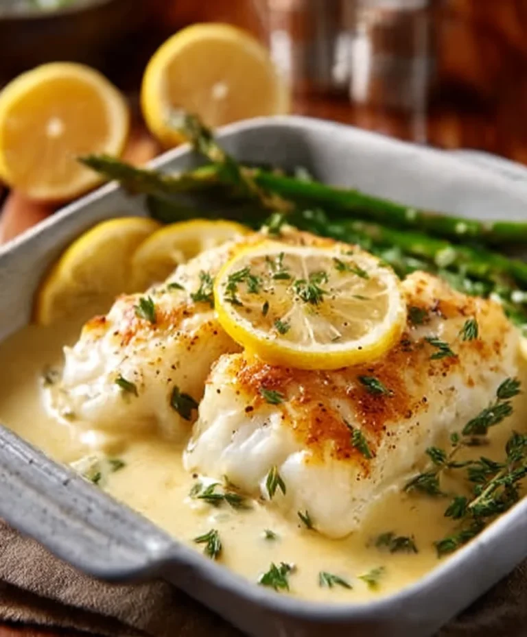 Easy Baked Cod Coconut Lemon Cream Sauce Recipe