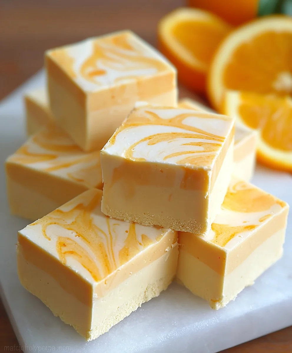 Orange Dreamsicle Fudge Recipe-Creamy Orange Treat