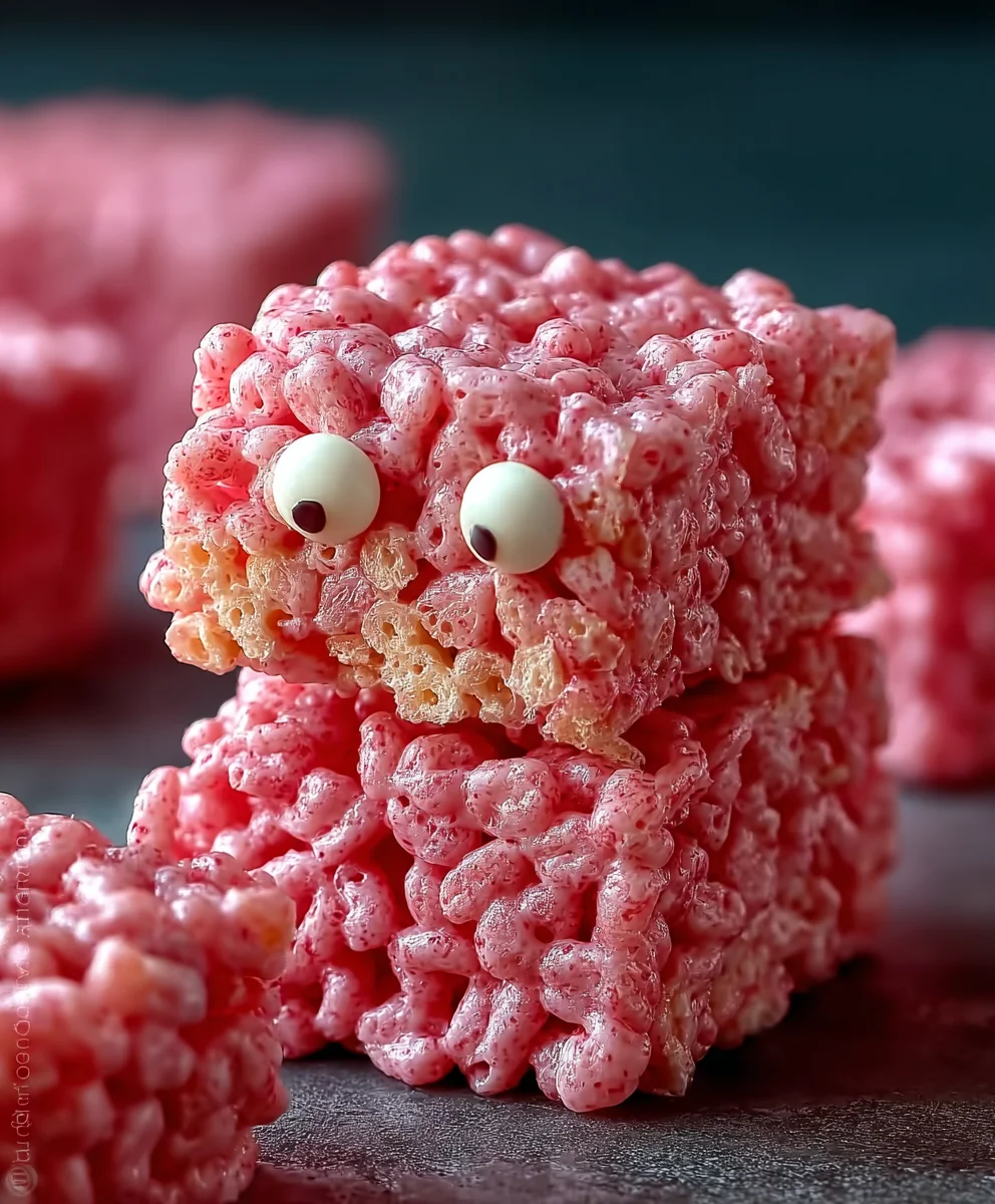 Franken Berry Krispies - Spooky Halloween Treat Recipe