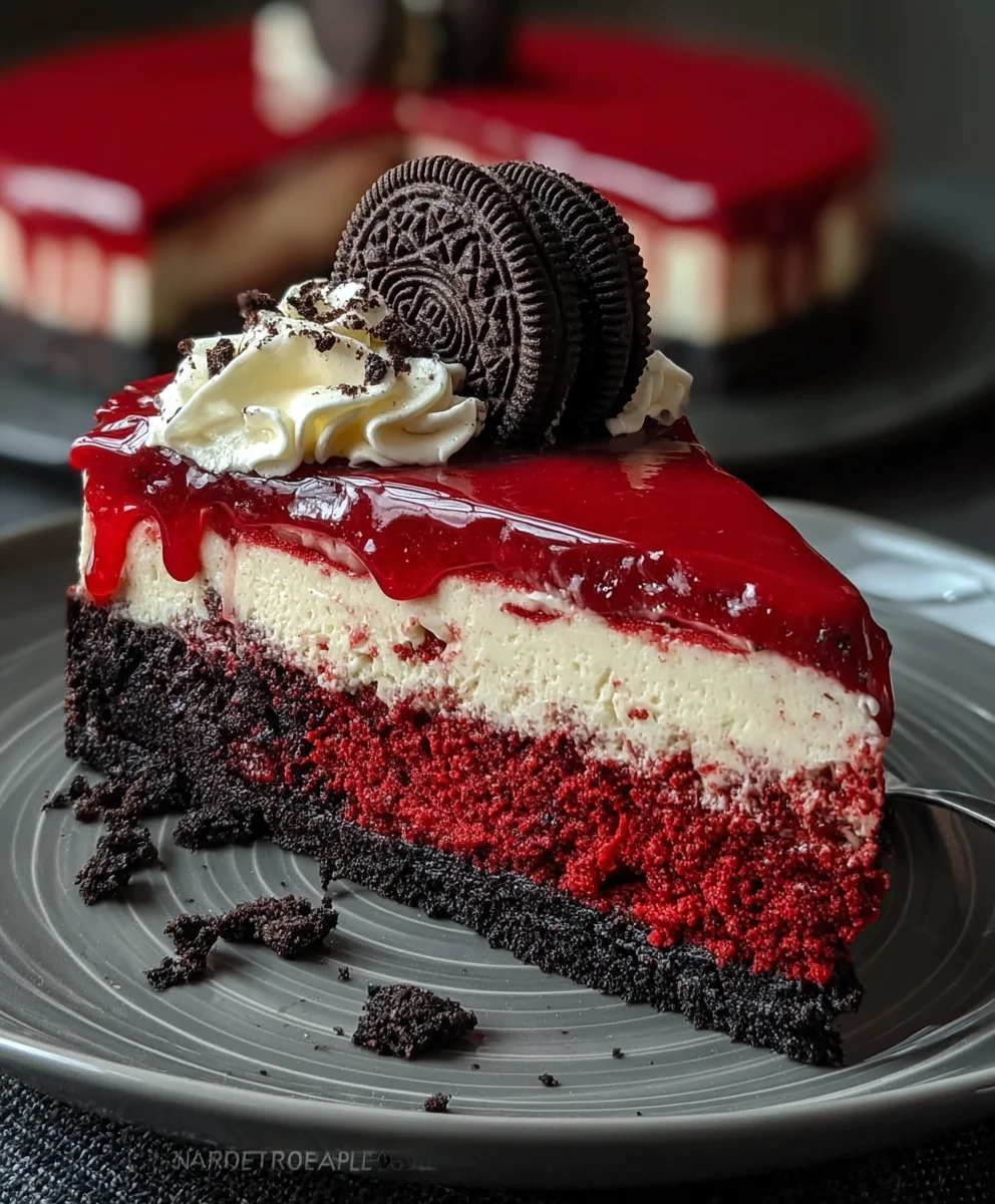 Decadent Red Velvet Oreo Cheesecake Recipe