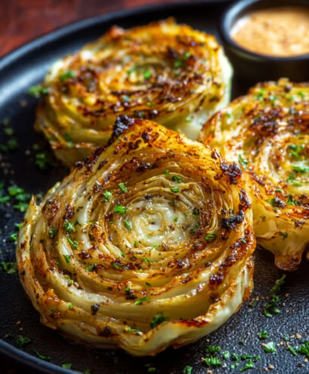 Oven Roasted Garlic Cabbage Steaks- Simple & Flavorful
