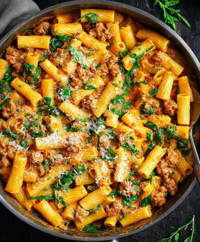 Creamy Sausage Rigatoni (One-Pan, 30-Minute Meal)