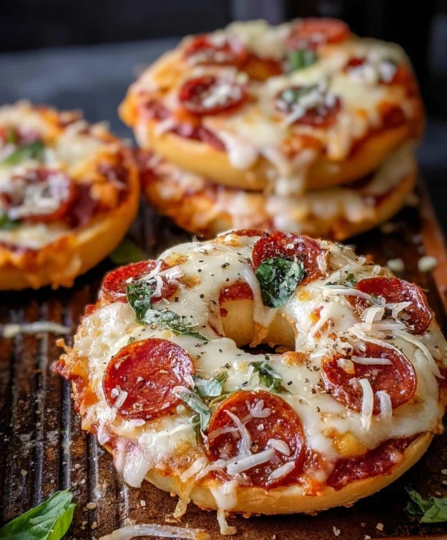 Giant Pizza Bagels