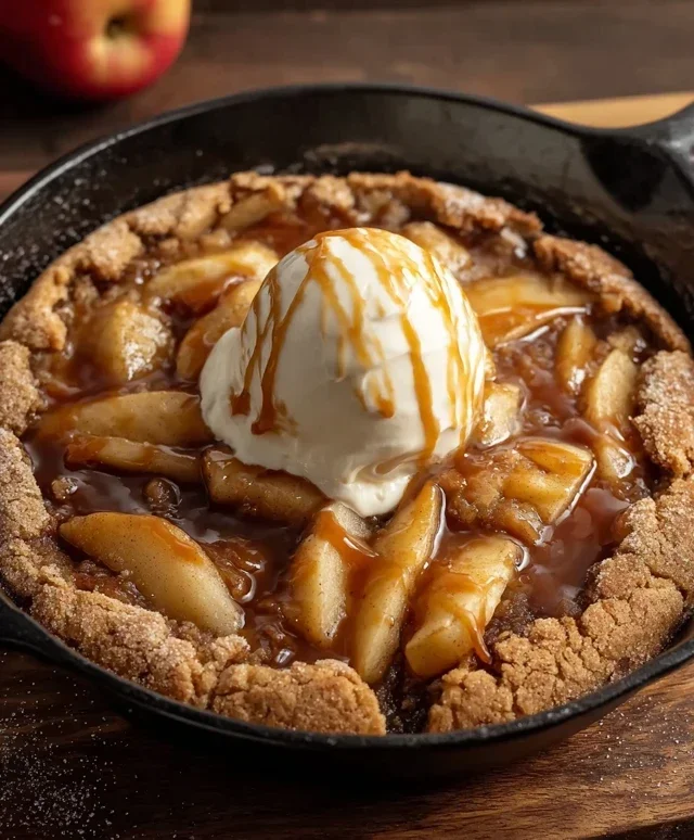 Caramel Apple Cookie Skillet