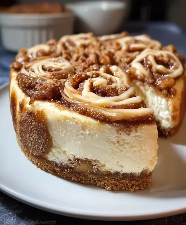 Cinnamon Roll Honeybun Cheesecake