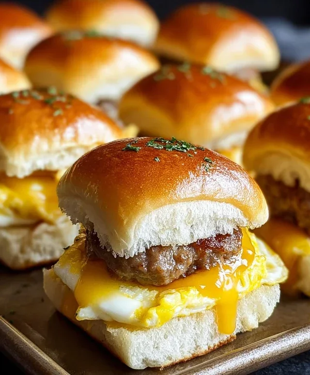 Sausage Egg and Cheese Breakfast Sliders