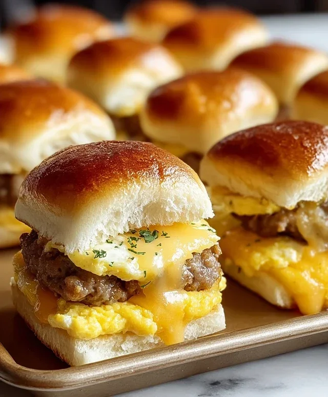 Sausage Egg and Cheese Breakfast Sliders