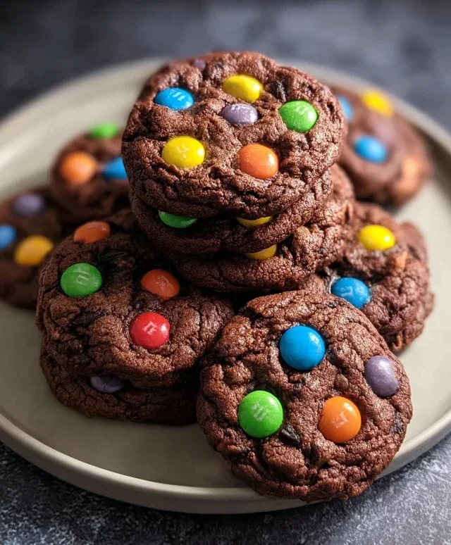 Chocolate M&M Cookies