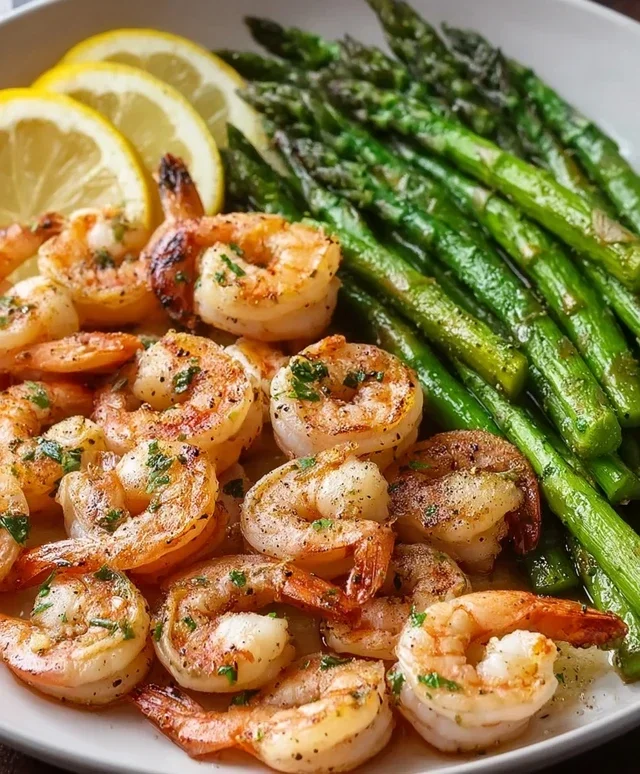 Lemon Garlic Shrimp and Asparagus (20-Minutes)