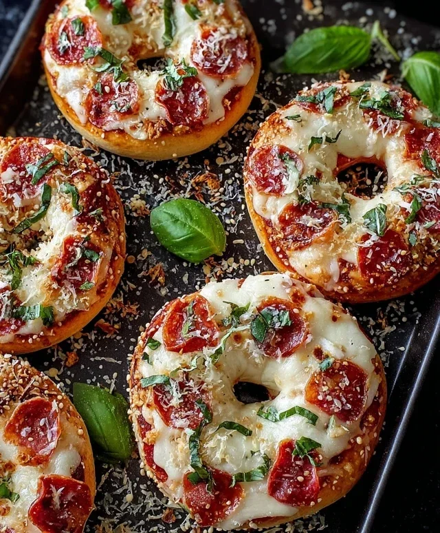 Giant Pizza Bagels