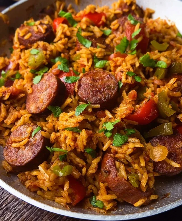 Cajun Sausage and Rice Skillet