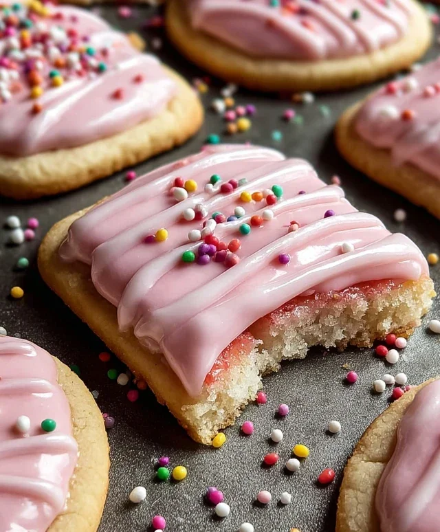 Strawberry Pop Tart Cookies