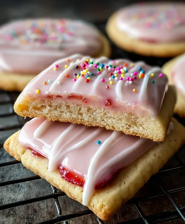 Strawberry Pop Tart Cookies