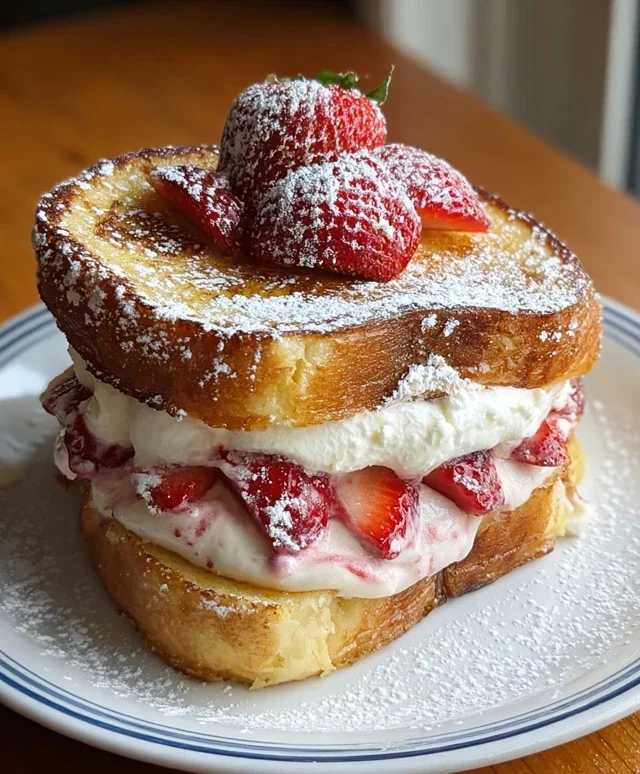 Strawberry Cream Cheese Stuffed French Toast