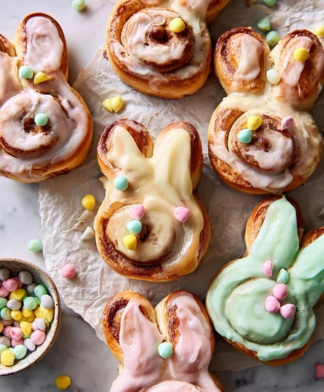 Easter Bunny Cinnamon Rolls