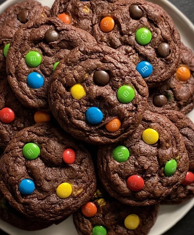 Chocolate M&M Cookies
