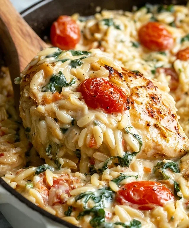 Orzo Tuscan Chicken Bake