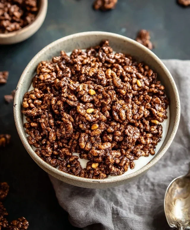Healthy Crispy Chocolate Puffed Rice Cereal