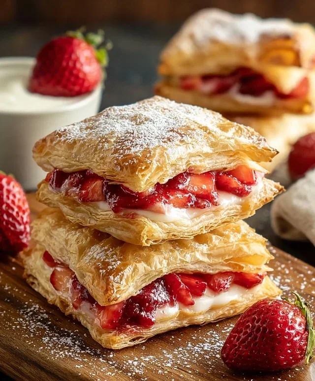 Strawberry Flaky Puffs