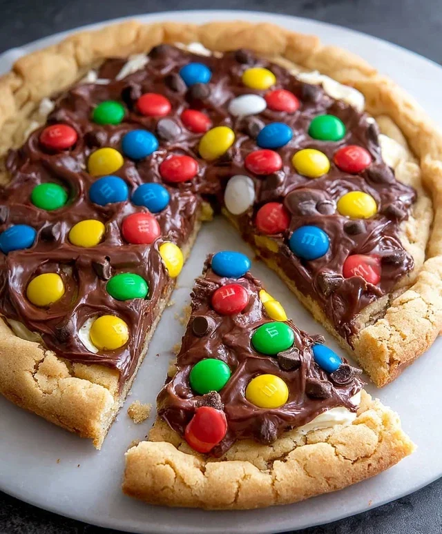 M&M Cookie Pizza