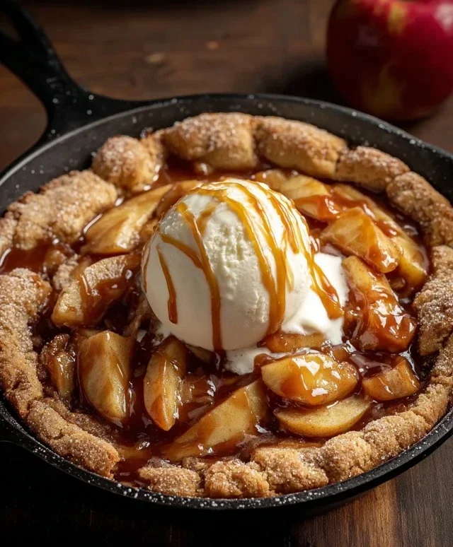 Caramel Apple Cookie Skillet