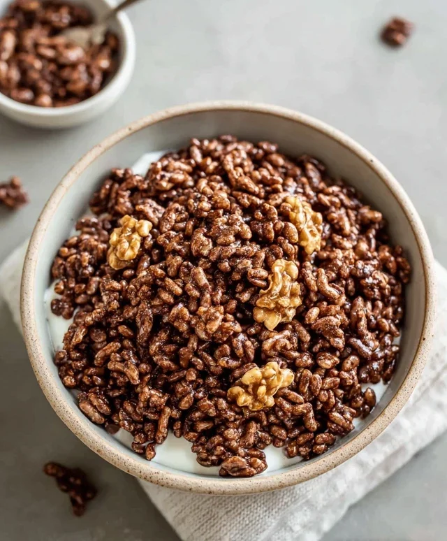 Healthy Crispy Chocolate Puffed Rice Cereal