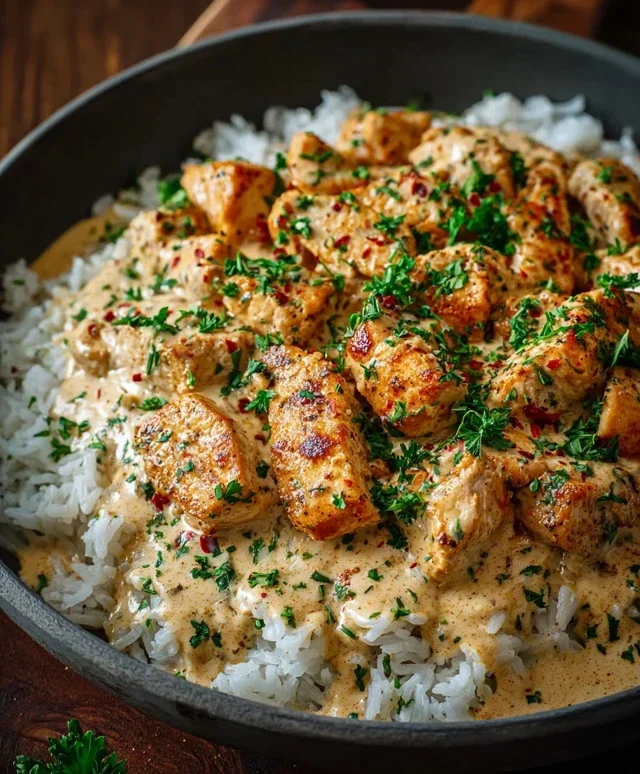 High Protein Creamy Cajun Chicken Rice