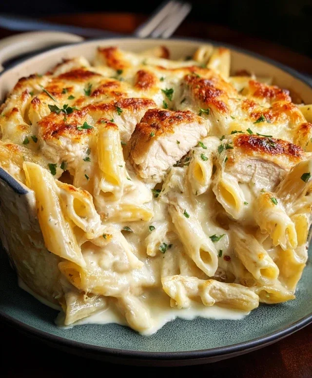 Chicken Alfredo Bake