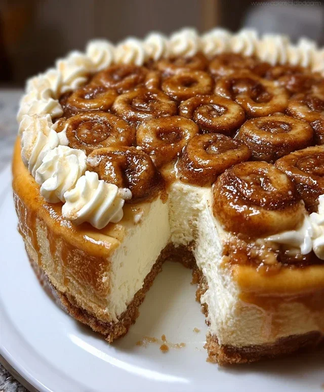 Cinnamon Roll Honeybun Cheesecake