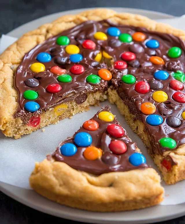 M&M Cookie Pizza