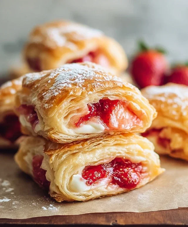 Strawberry Flaky Puffs