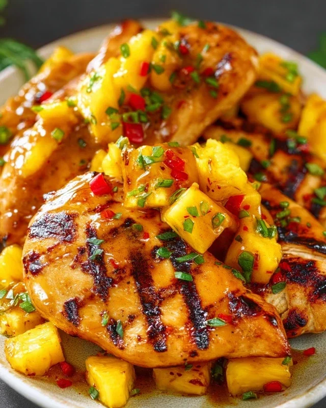 Grilled Mango Pineapple Chicken