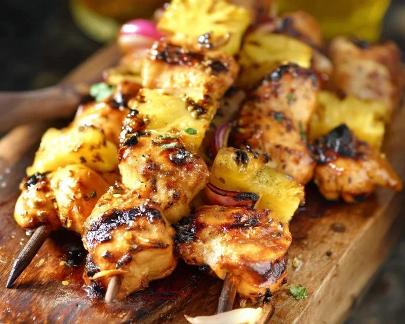 Pineapple Chicken Kebabs Recipe