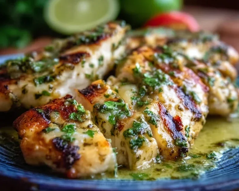 Grilled Salsa Verde Pepper Jack Chicken