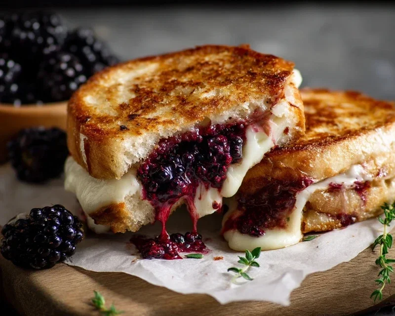 Blackberry Balsamic and Brie Grilled Cheese