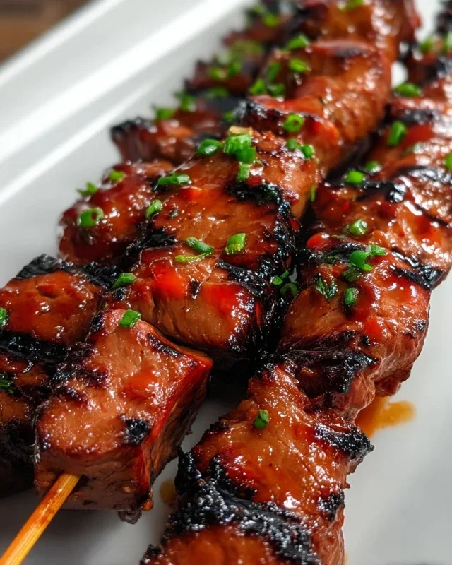 BBQ Beef Skewers with Filipino BBQ Marinade