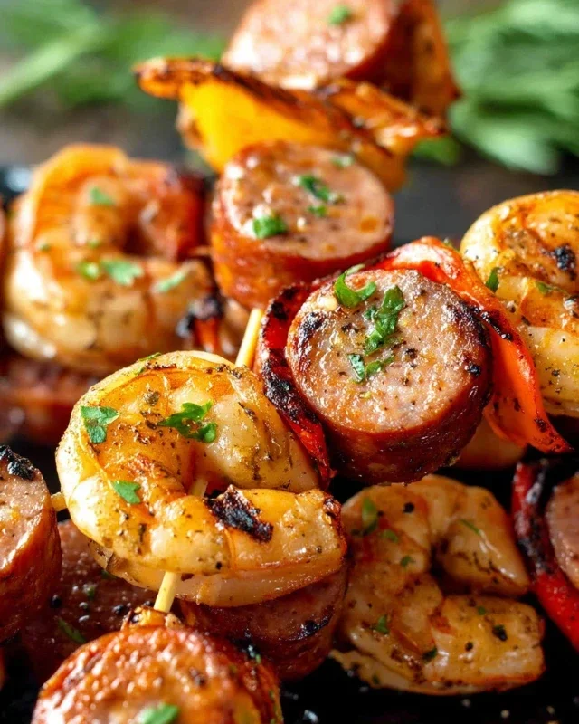 Sausage and Shrimp Kabobs