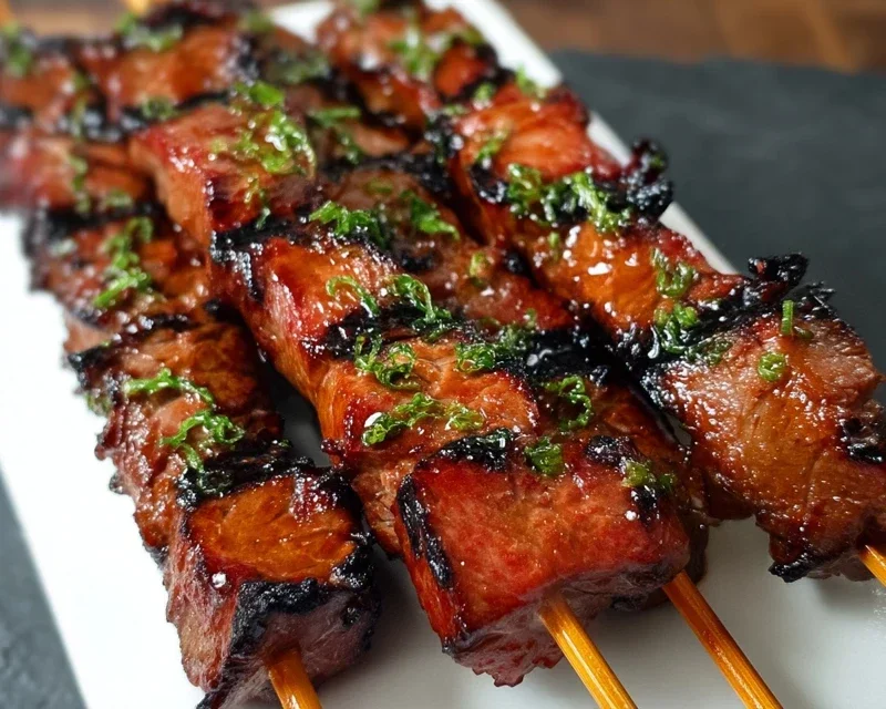 BBQ Beef Skewers with Filipino BBQ Marinade