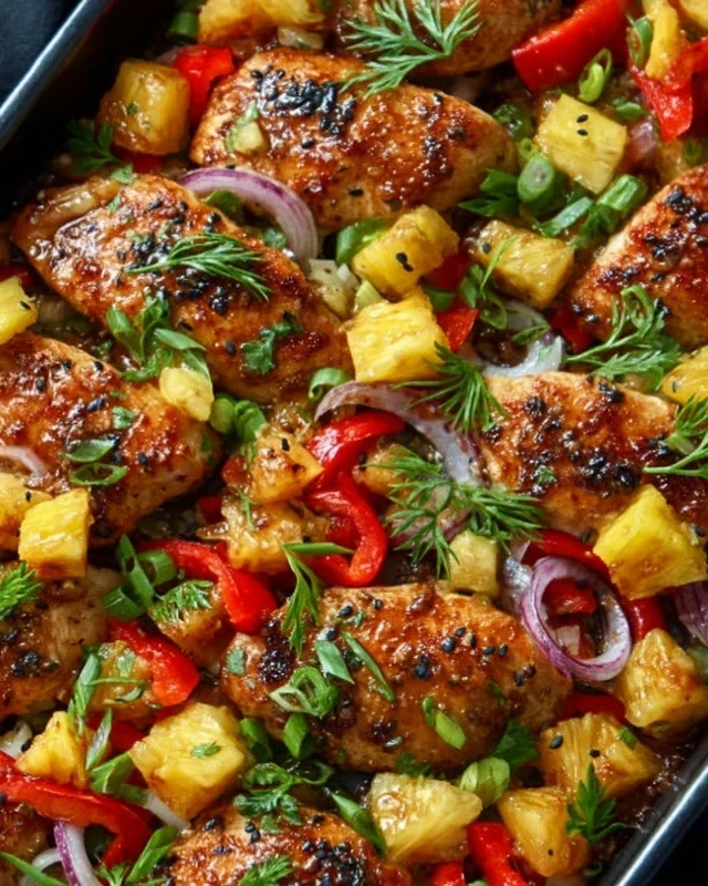 Hawaiian Chicken Sheet Pan