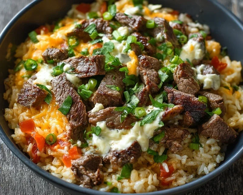 Steak Queso Rice A Flavorful Recipe