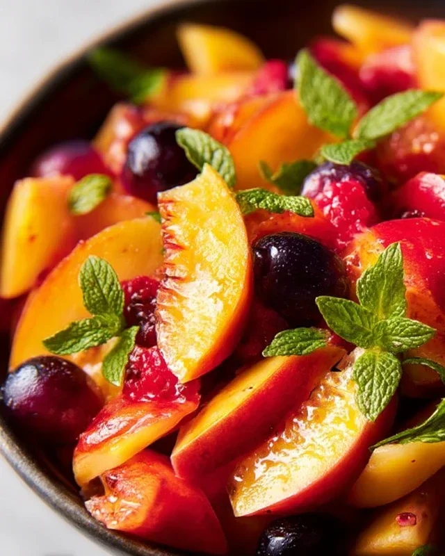 Summer Peach Fruit Salad